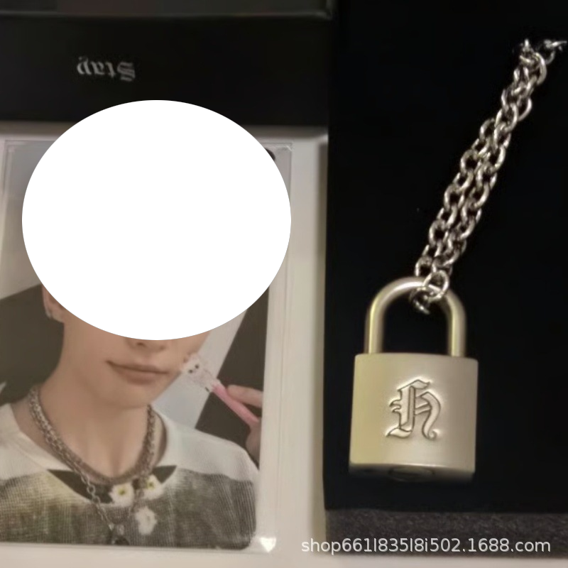 Men Accessories Necklace - Ashionable Creatieve Metalen Slotketting Hetzelfde als