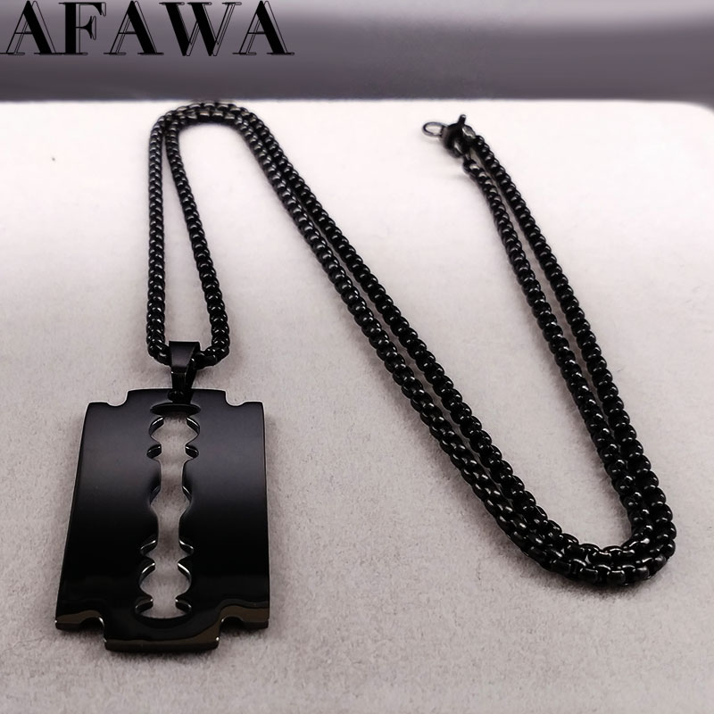 Men Accessories Aesthetic - Gothic Blade Scheermes Hanger Kettingen Mannen
