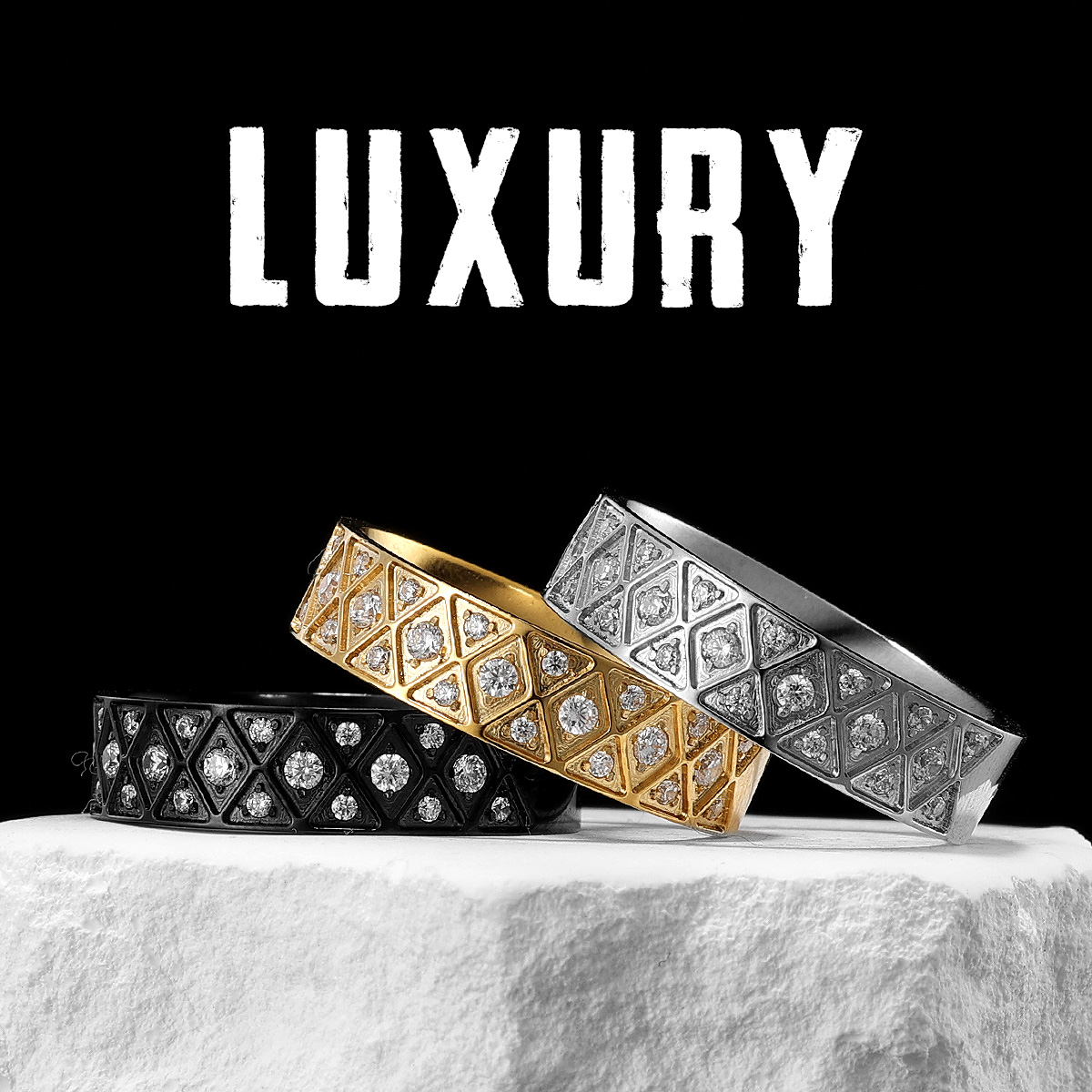 Men Accessories Aesthetic - Esthetische Edelsteen Paar Engagement Trouwringen Roestvrij