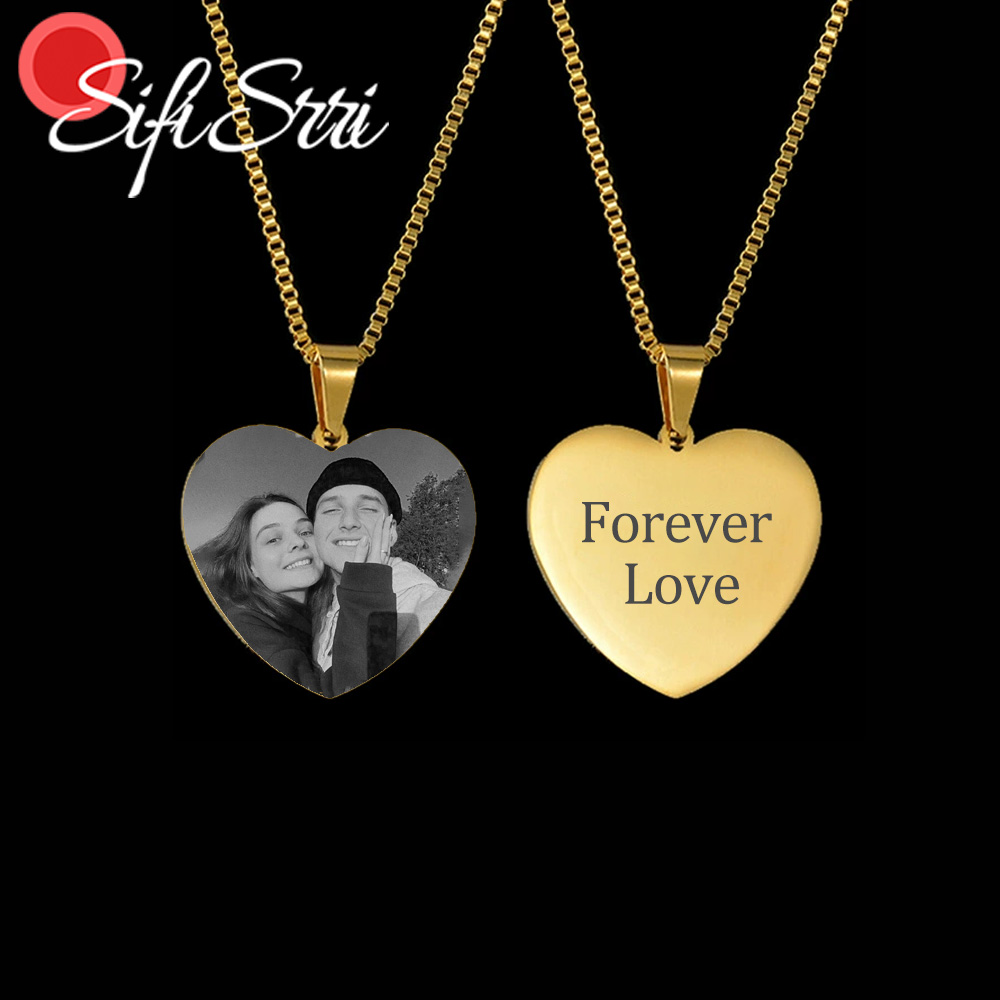 Men Accessories Gift Box - Sifisrri Graveren Foto Naam Hart Hanger