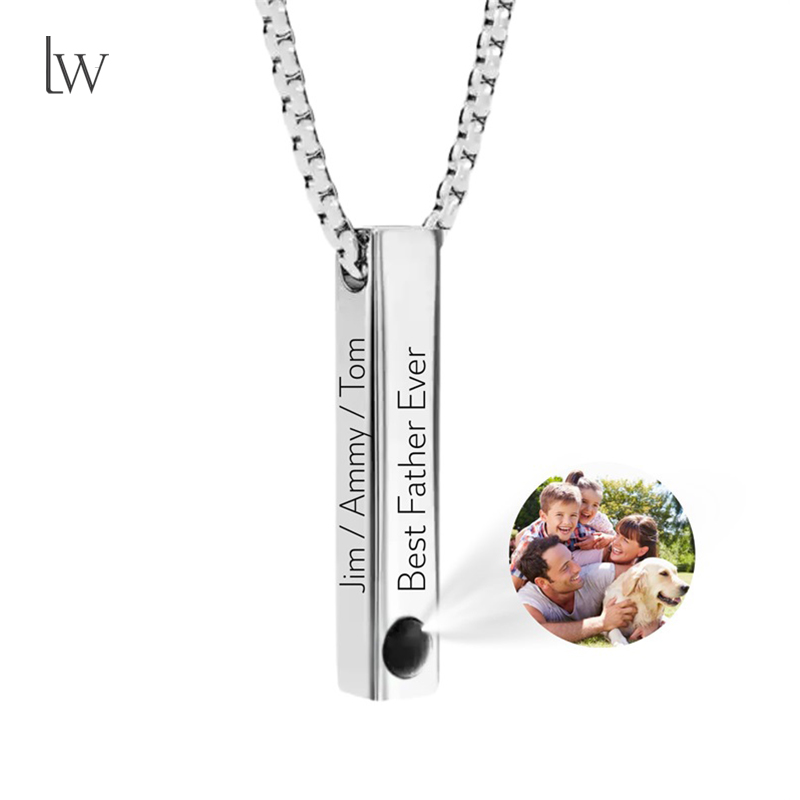 Men Accessories Gift Box - Aangepaste foto naam ketting gepersonaliseerde 3D