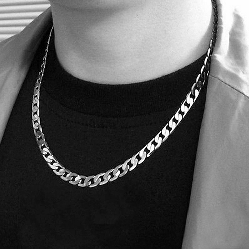 925 sterling verzilverd Platte - Men Accessories Neck Chain recensie en prijs
