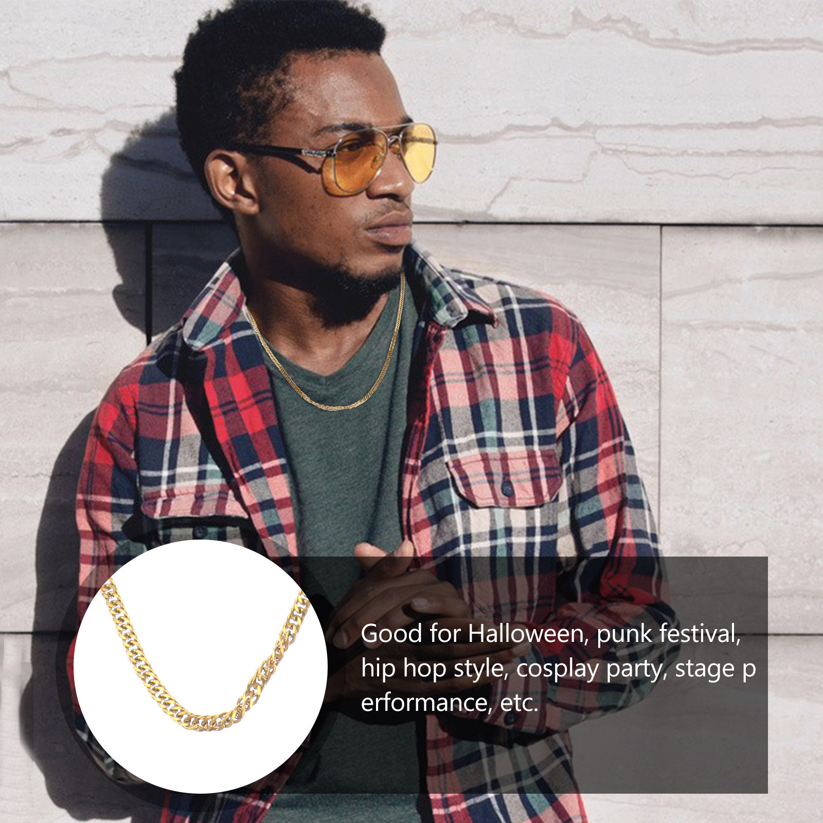 1 Stuks Gouden Dubbele Gesp Ke - Men Accessories Neck Chain recensie en prijs