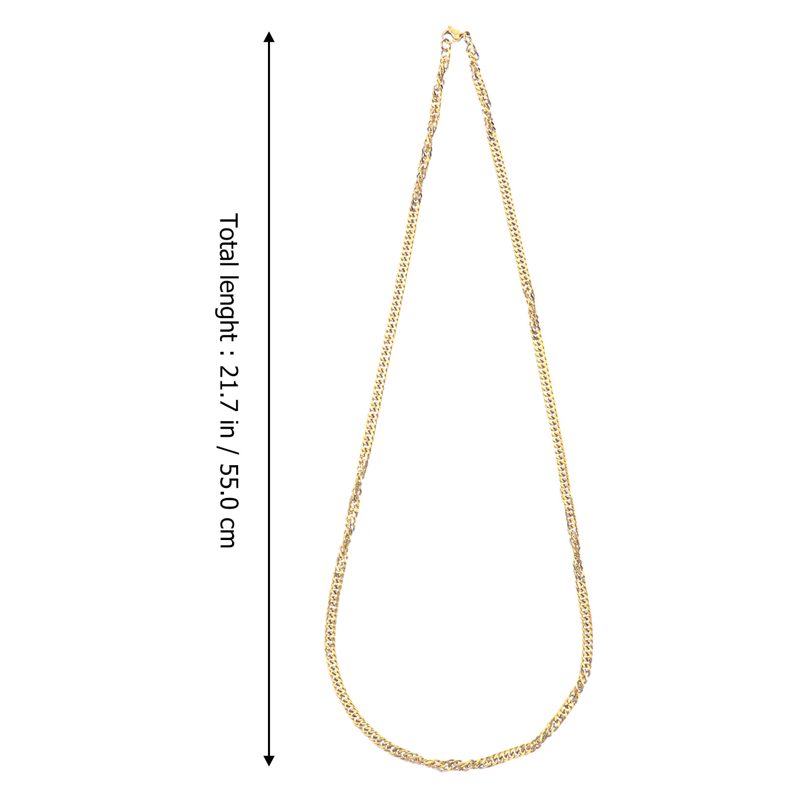 1 Stuks Gouden Dubbele Gesp Ke - Men Accessories Neck Chain recensie en prijs