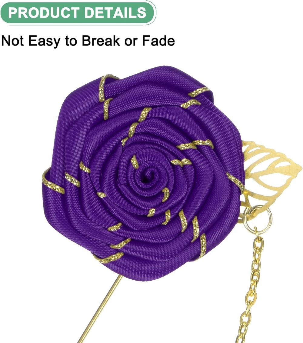 Rozenbroche speld met stoffen  - Men Accessories For Wedding recensie en prijs