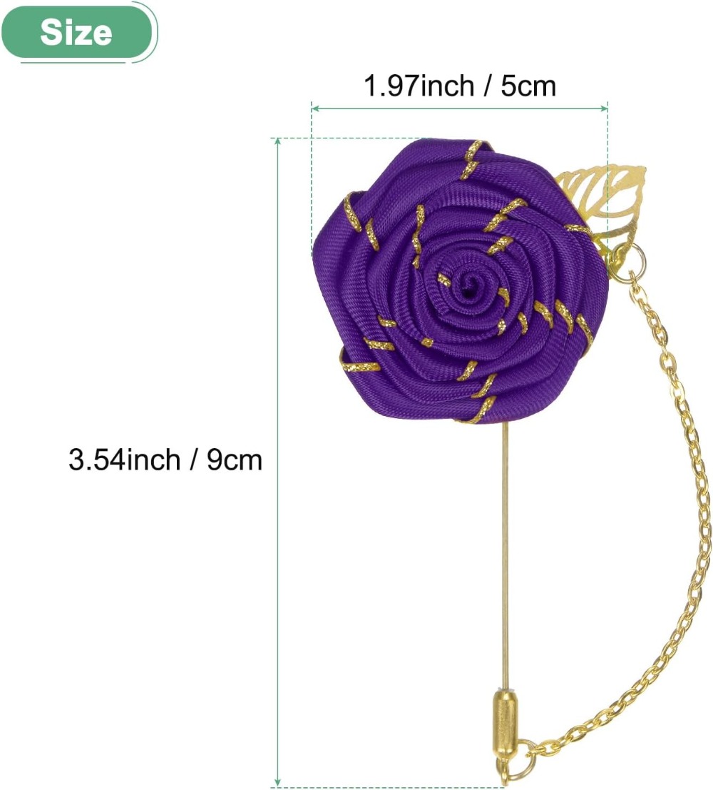 Rozenbroche speld met stoffen  - Men Accessories For Wedding recensie en prijs