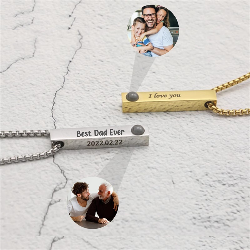 Aangepaste foto naam ketting g - Men Accessories Gift Box recensie en prijs